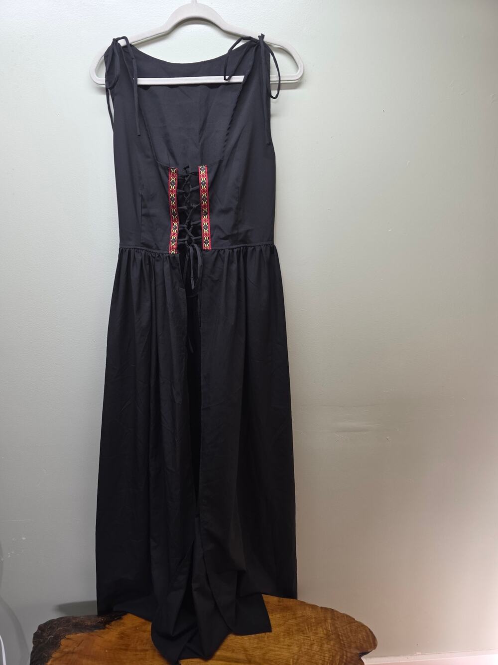 Black Renaissance Style Lace Up Overdress Size S/M